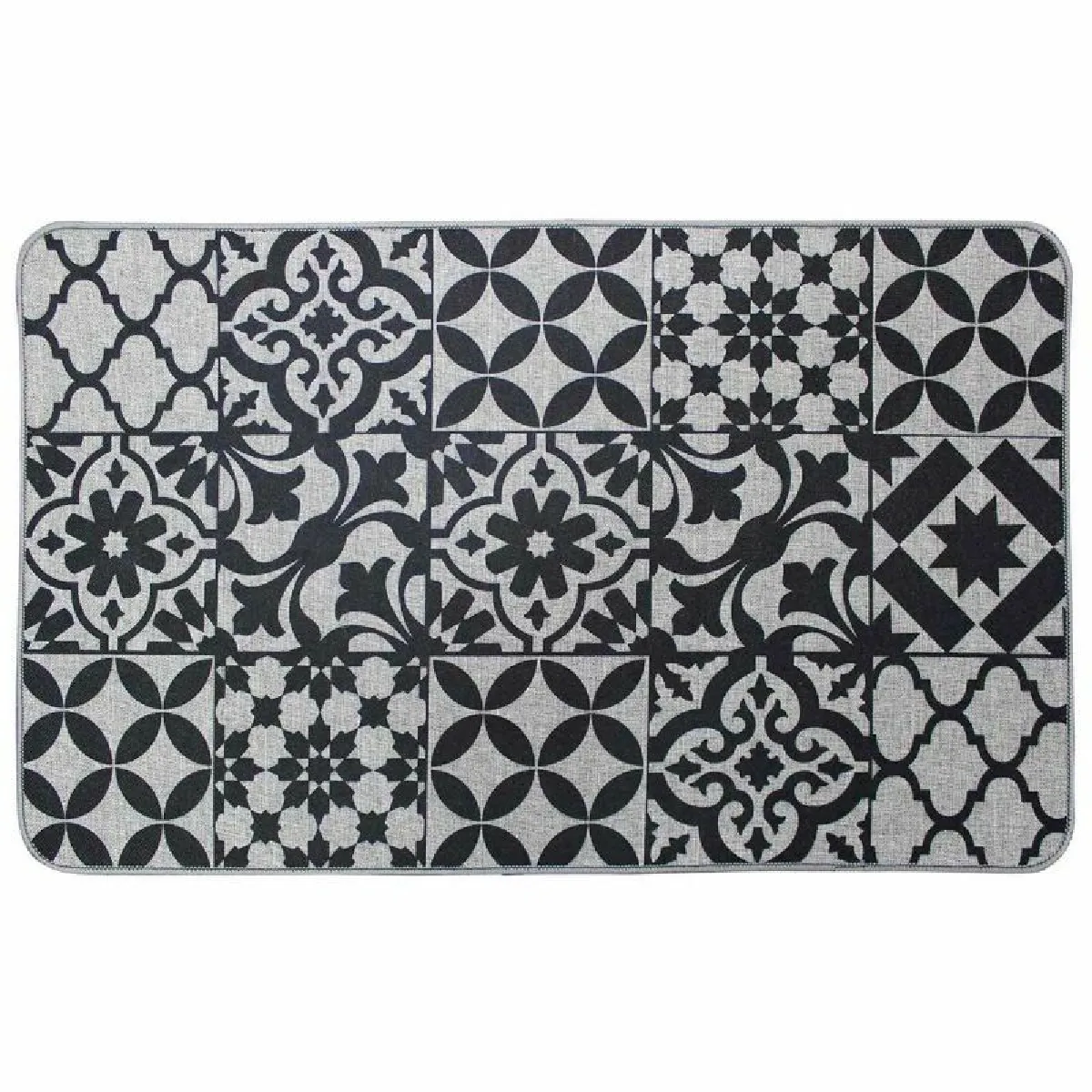 Tapis Tissé Imprimé "bizancia" 45x75cm Gris