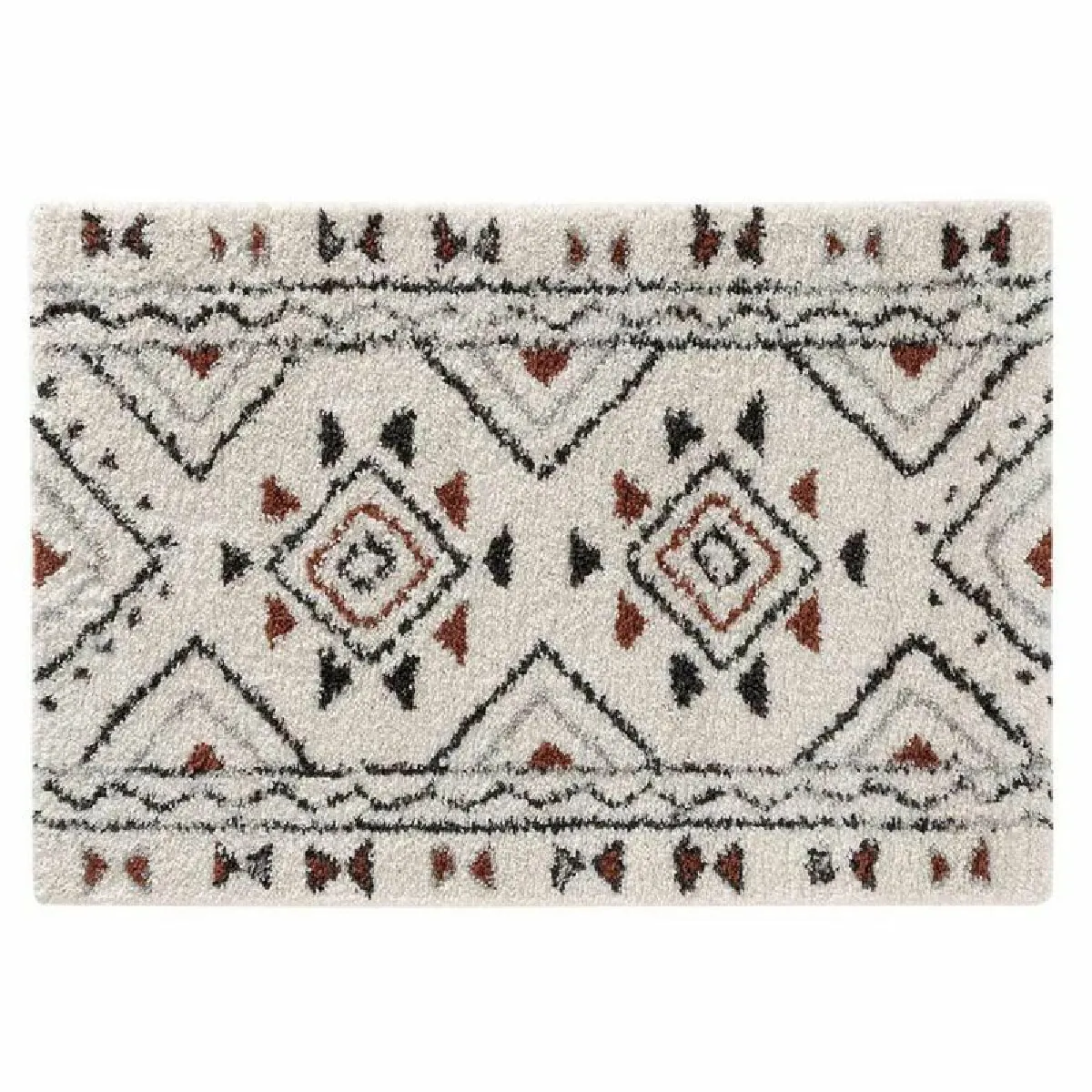 Tapis Déco à Motifs "Saharienne" 60x110cm Beige