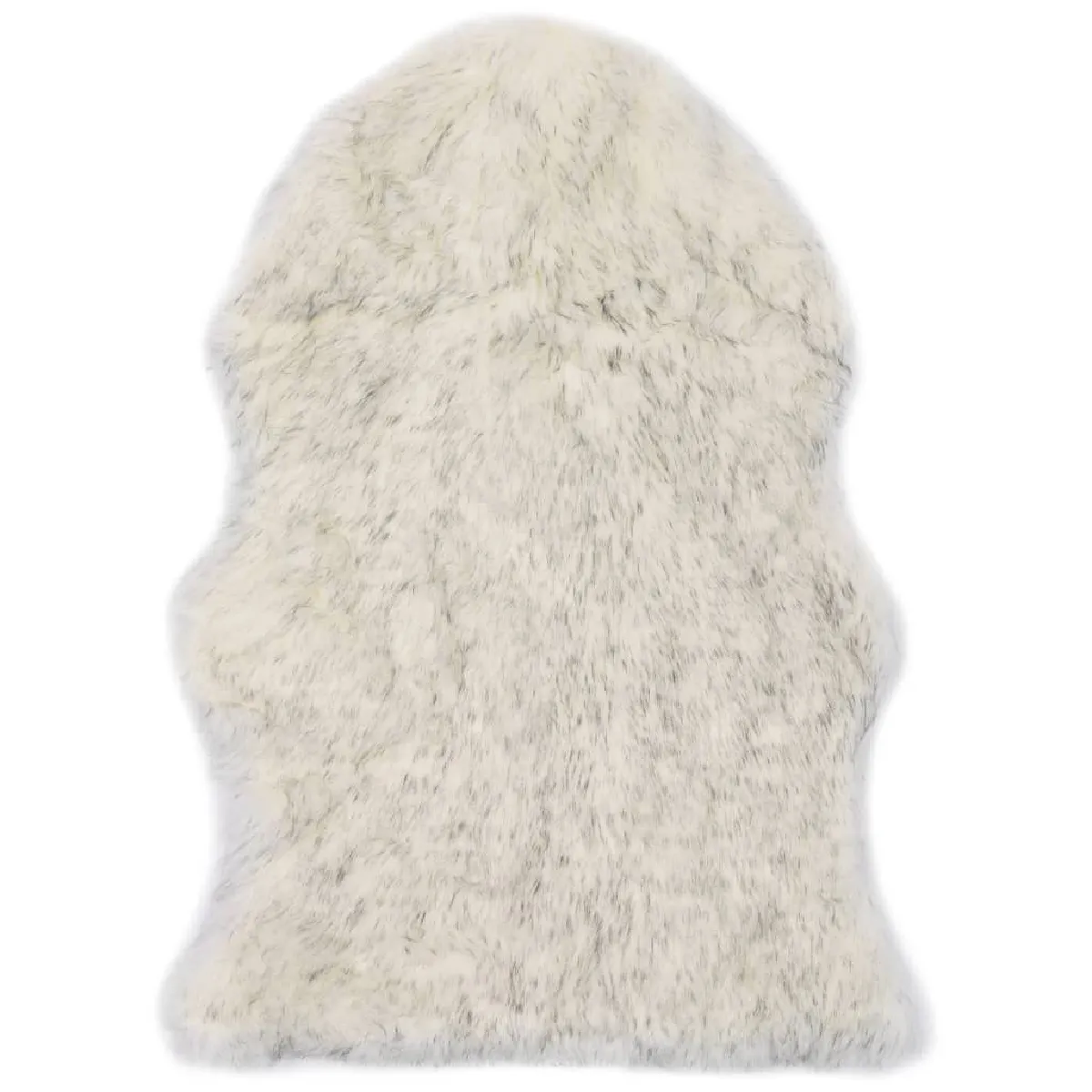 Tapis 60 X 90 Cm Peau De Mouton Synthétique Mélange De Gris Dec024049