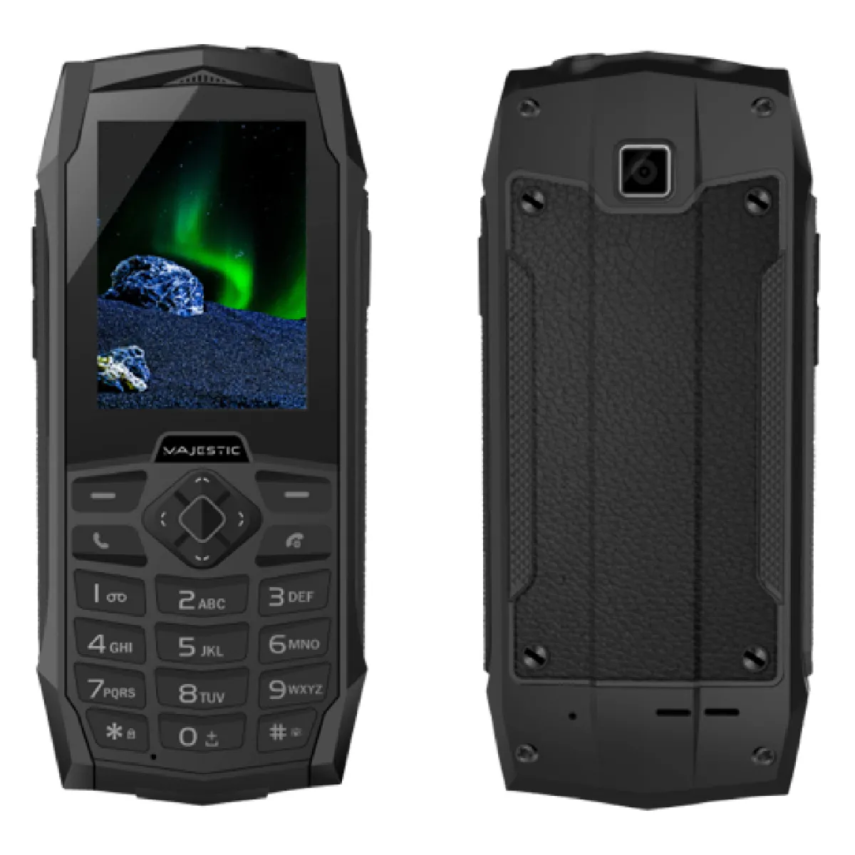 New Majestic Tank 6,1 Cm (2.4") 156 G Noir Téléphone Numérique