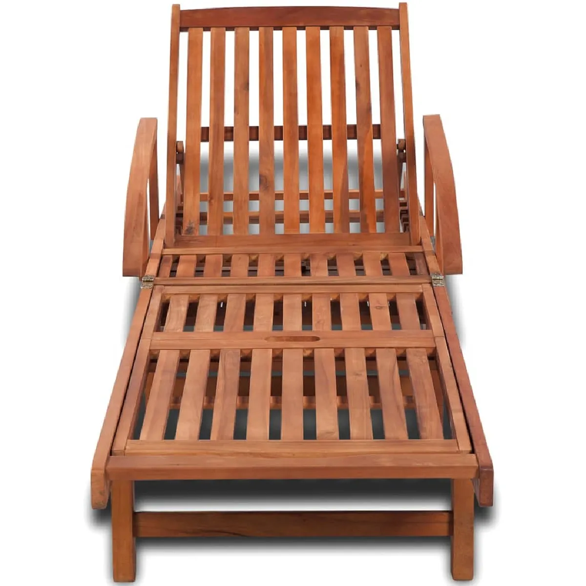 Transat Chaise Longue Bain De Soleil Lit De Jardin Terrasse Meuble D'extérieur Bois D'acacia Solide 02_0012702