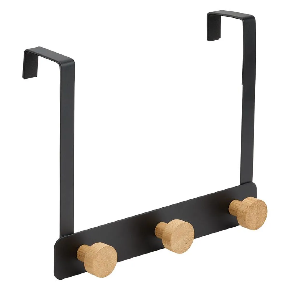 Patère 3 Têtes Métal Et Bambou Noir - 5five