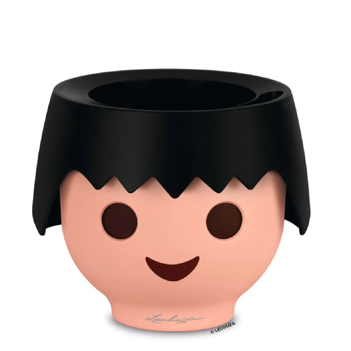 Lechuza Pot Ojo - Kit Complet, Noir Corbeau - 21 × 21 × 15,75 Cm