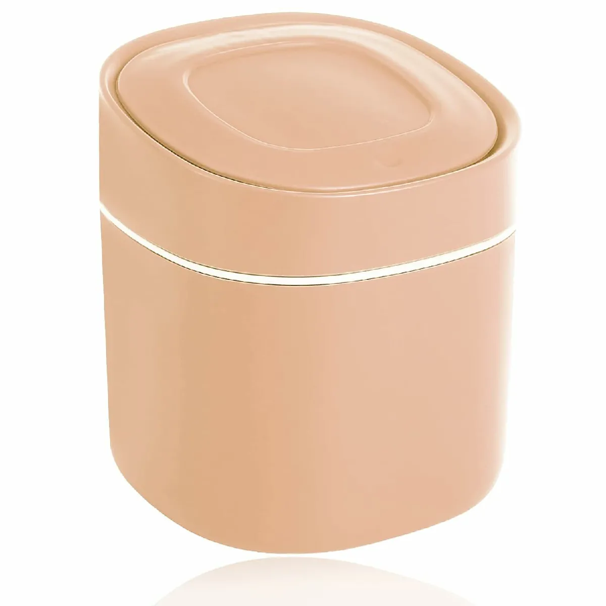 Poubelle De Table De 0,5l Avec Couvercle Rose