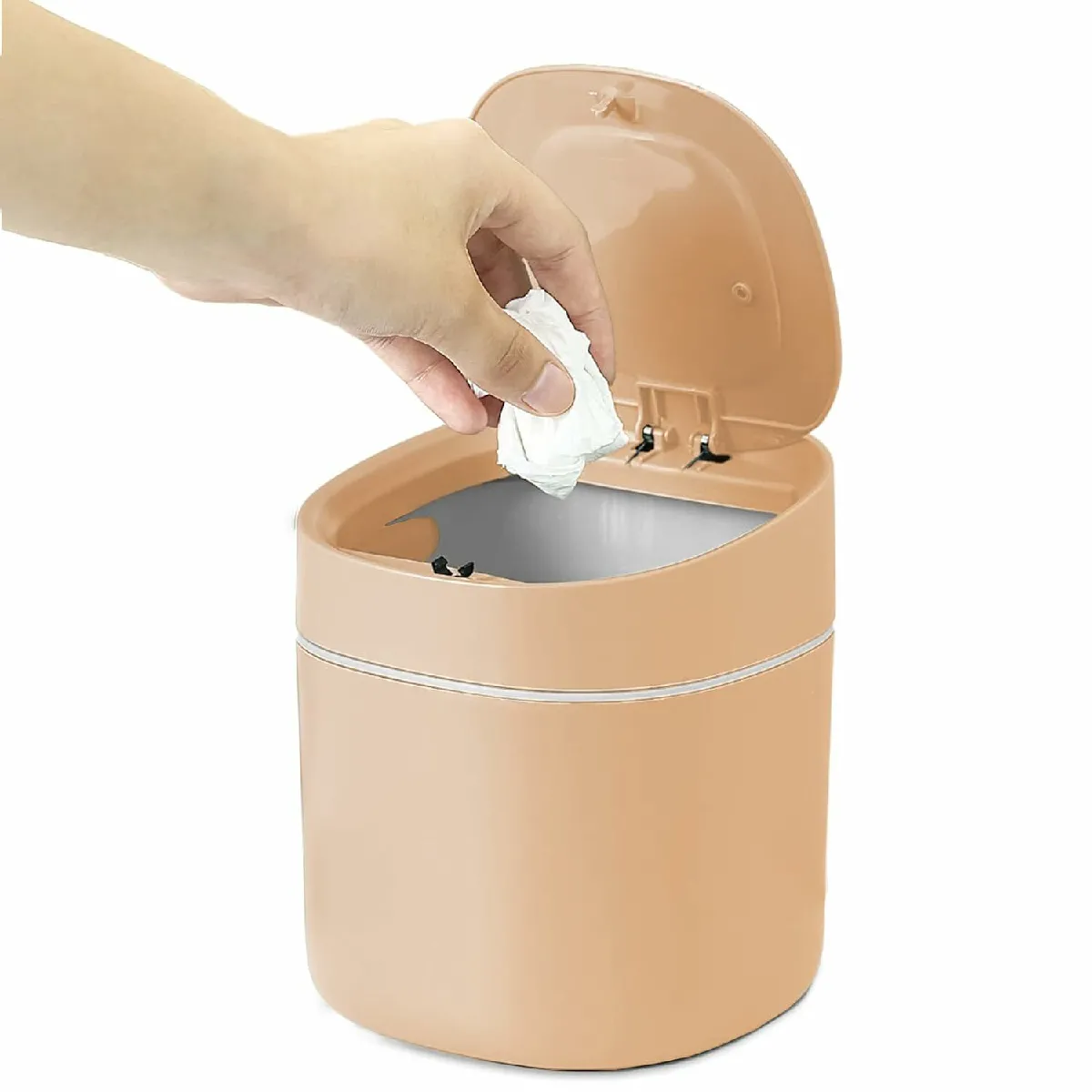 Poubelle De Table De 4l Avec Couvercle Rose