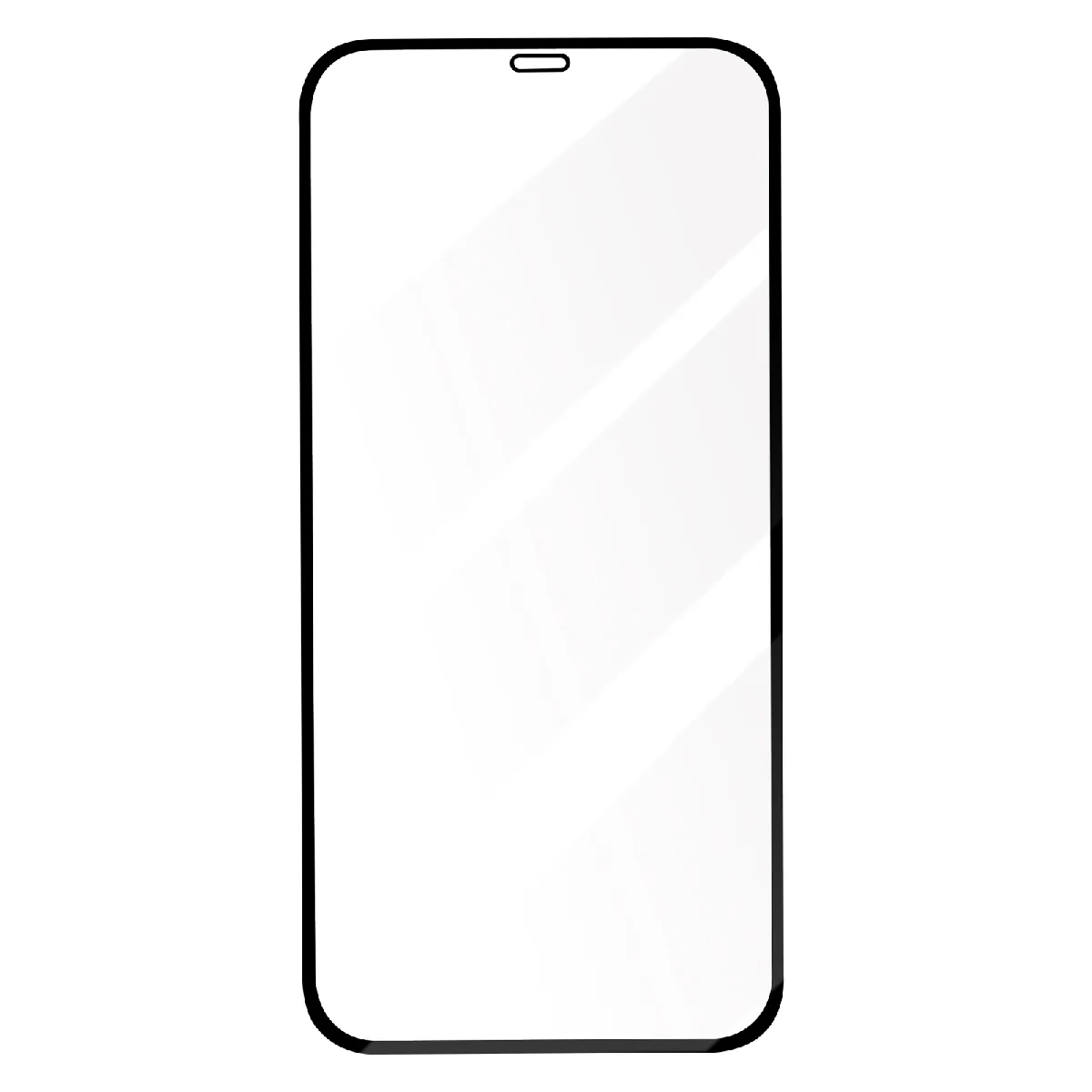 Verre Trempé Pour Iphone 12 Pro Max Bords Biseautés 5d Adhésion Totale Noir