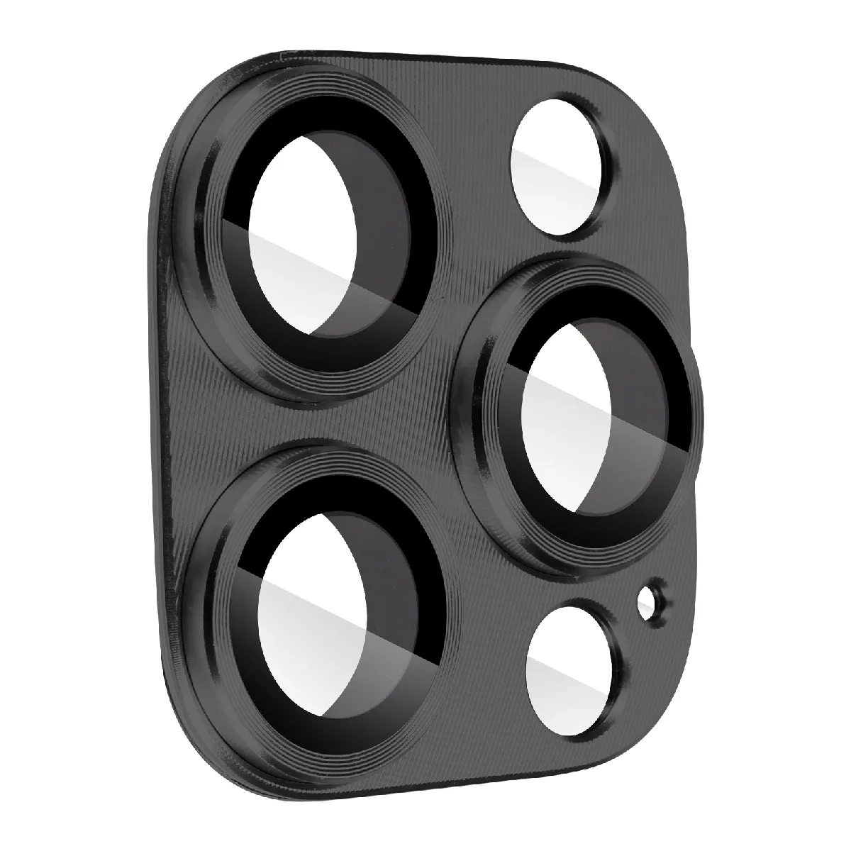 Film Caméra Pour Iphone 14 Pro Et 14 Pro Max Verre Trempé + Alliage D'aluminium Noir