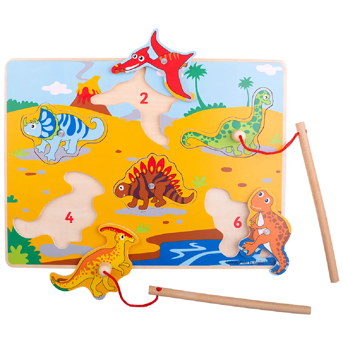 Bigjigs Toys, Jouet Amusant Dino Magnétique, Adapté Aux ges Dès 18 Mois