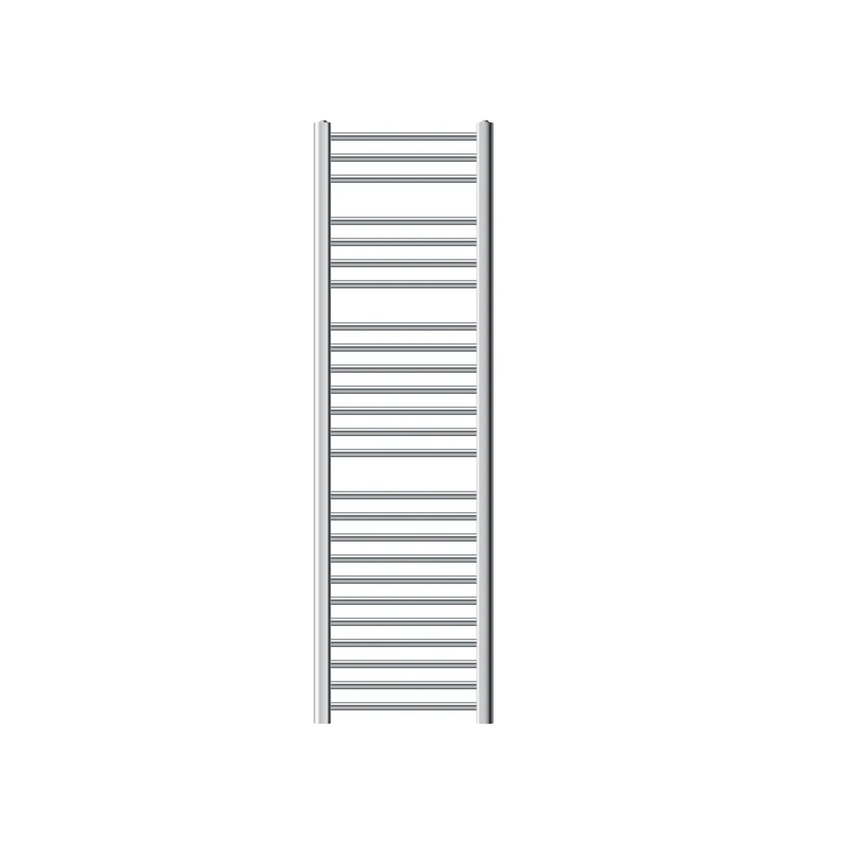 Radiateur de Salle de Bain Design Sahara, 400 x 1500 mm, Chrome, Forme Droite