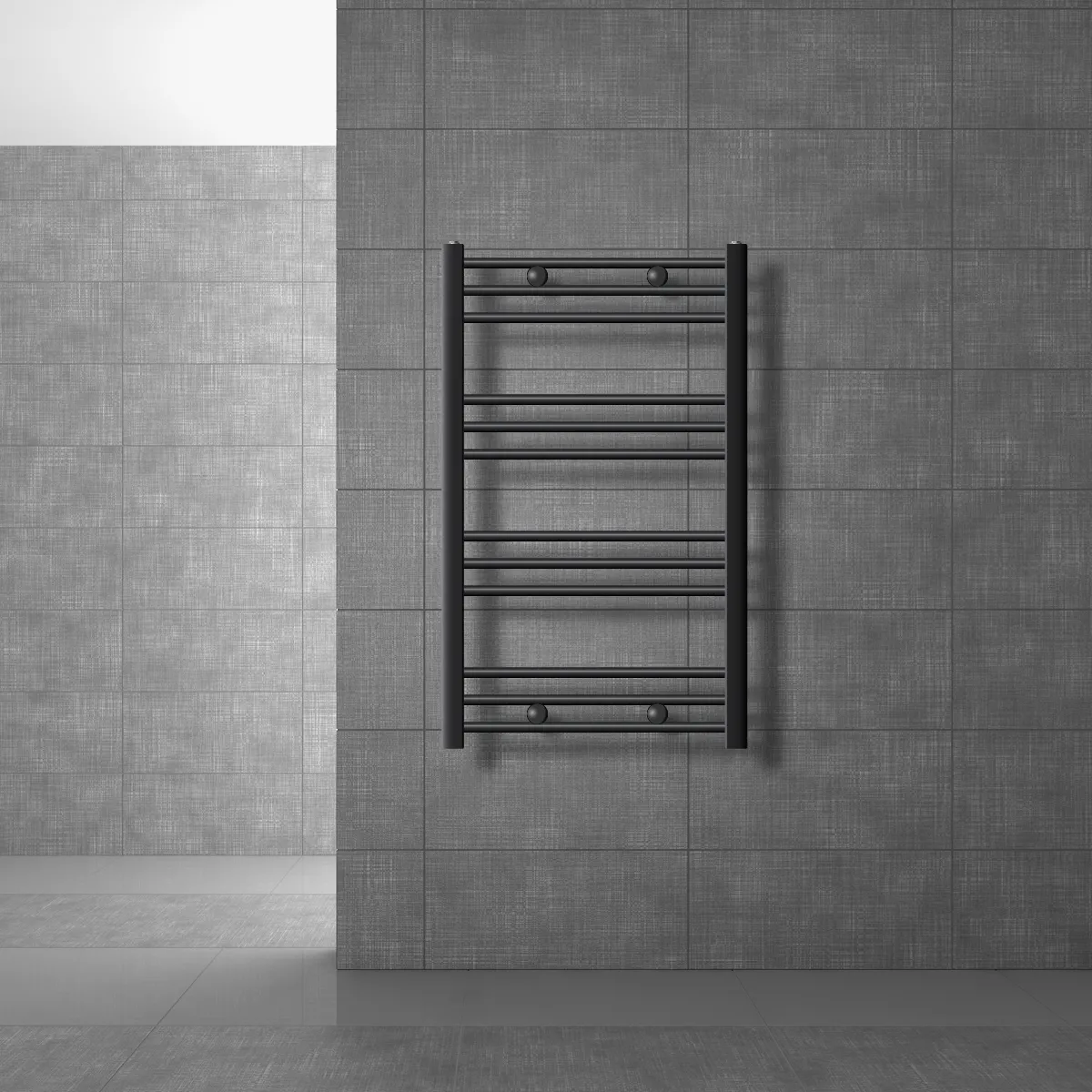 Radiateur de Salle de Bain Design Sahara, 600x800 mm, Anthracite, Forme Droite