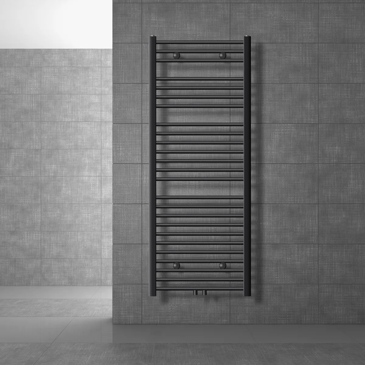 Radiateur de Salle de Bain Design Sahara, 600 x 1500 mm, Anthracite, Forme Droit