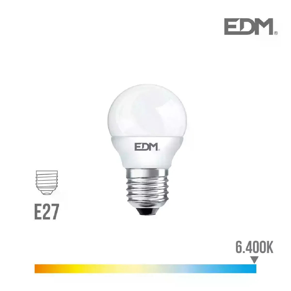 Ampoule LED E27 7W Ronde équiv