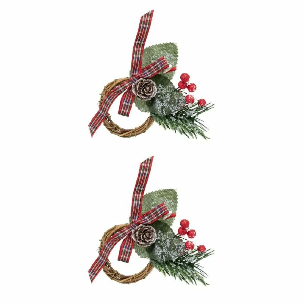 Rond De Serviette Branche X 2 - Feeric Lights & Christmas