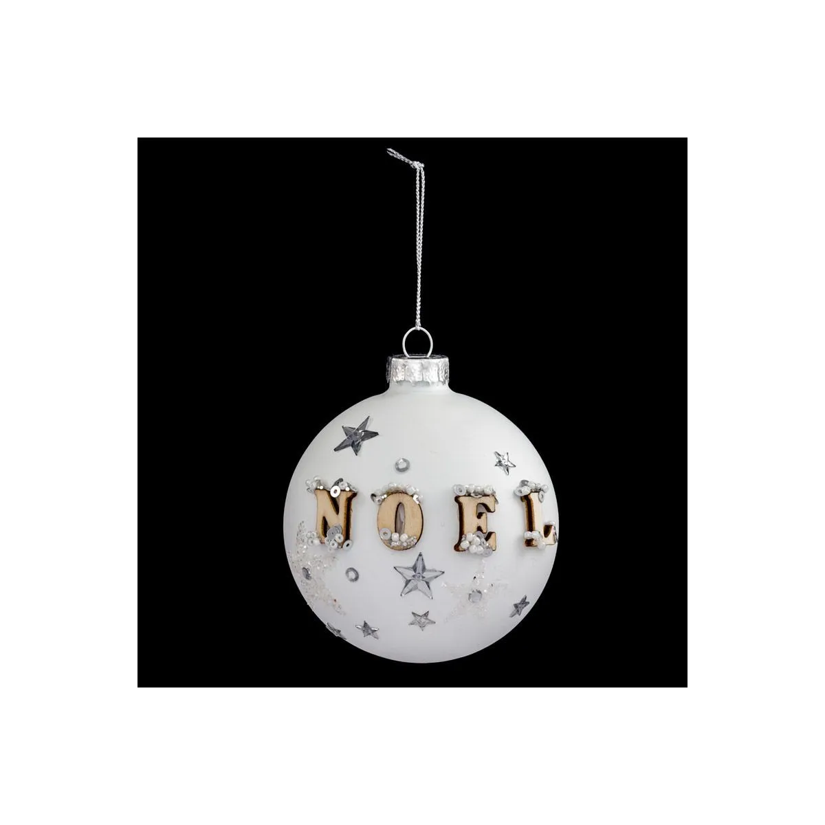 Boule Noël Et Étoile 8cm Verre - Feeric Lights & Christmas