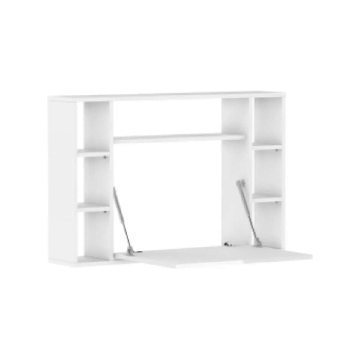 Secrétaire Bim Furniture Muse Pliable Mural 94 X 62 X 20 Cm Chêne Blanc Panneau Laminé