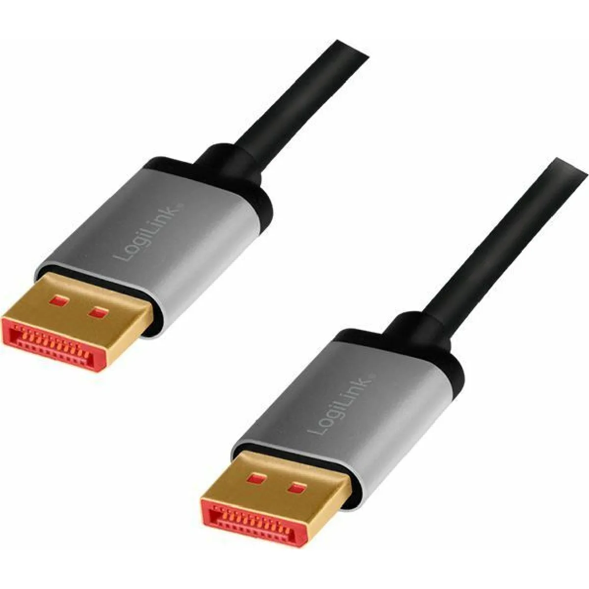 Câble de raccordement DisplayPort 1.4 LogiLink 2 m noir/gris