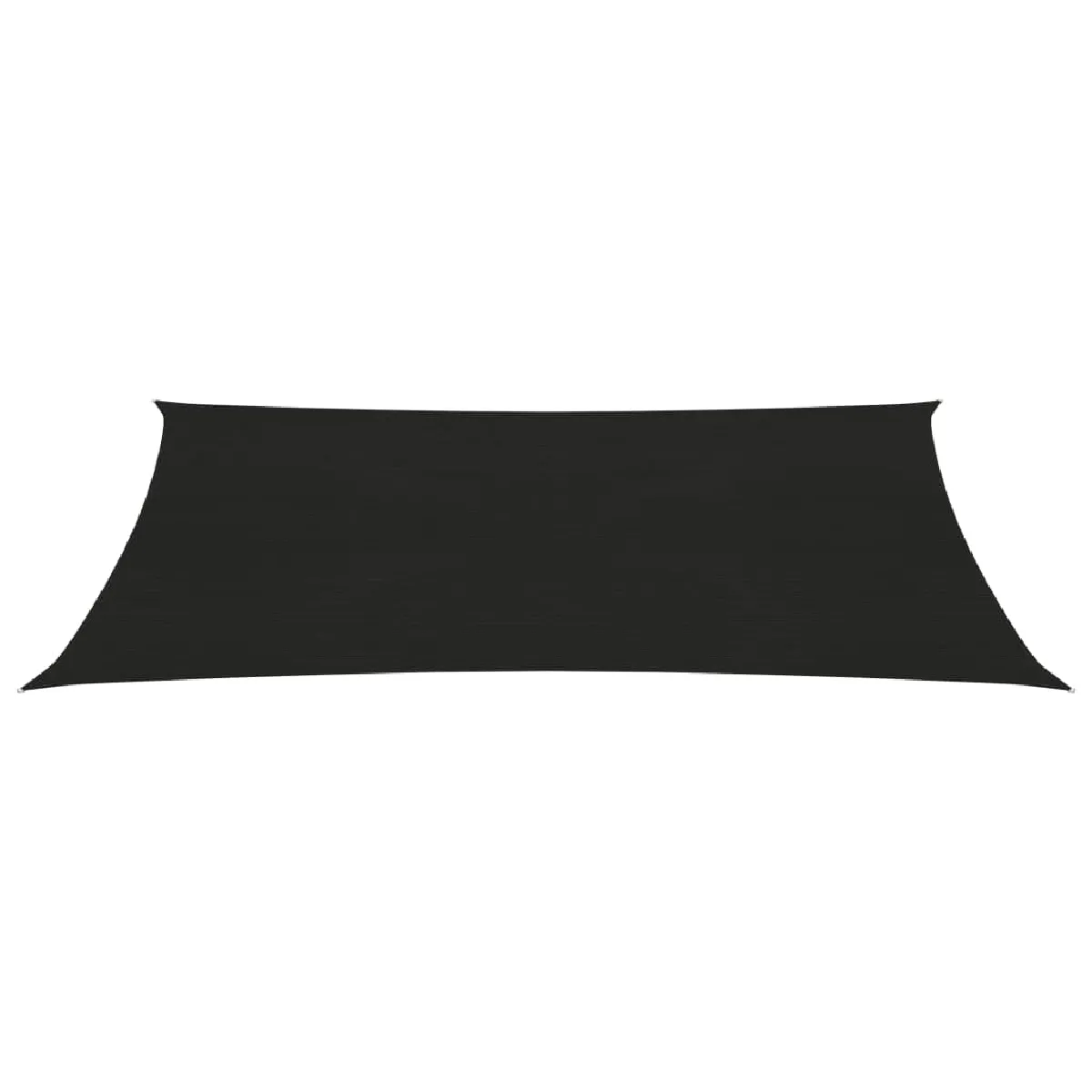 Voile Toile D'ombrage Parasol 160 G/m² 2 X 5 M Pehd Noir 02_0009192