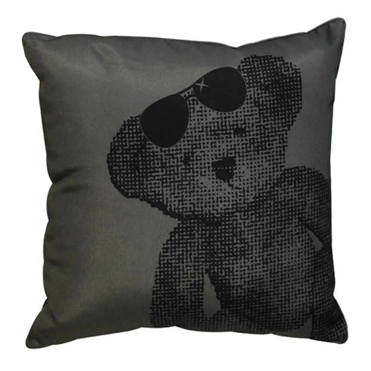 Coussin Déco "lulu Bear" 40x40cm Anthracite