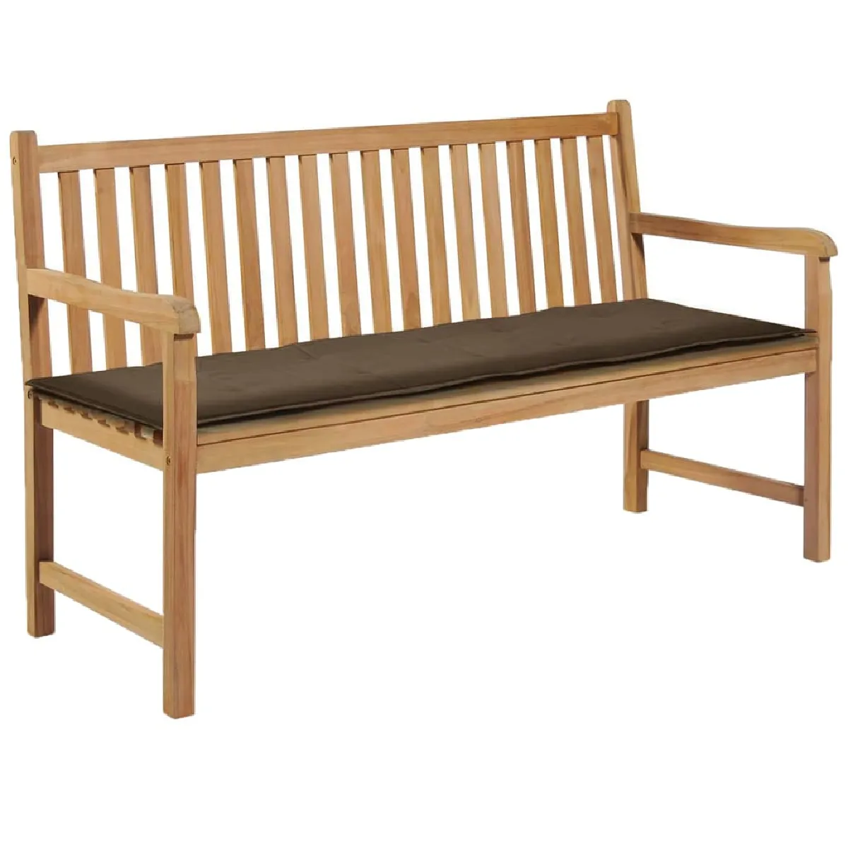 Coussin De Banc De Jardin 100 % Polyester Imperméable Taupe 150 X 50 X Dec021751