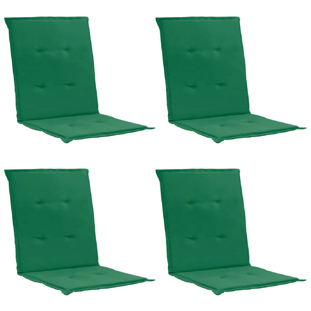 Lot De 4 Coussins De Chaise De Jardin 100% Polyester Imperméable Vert 100 X Dec021685