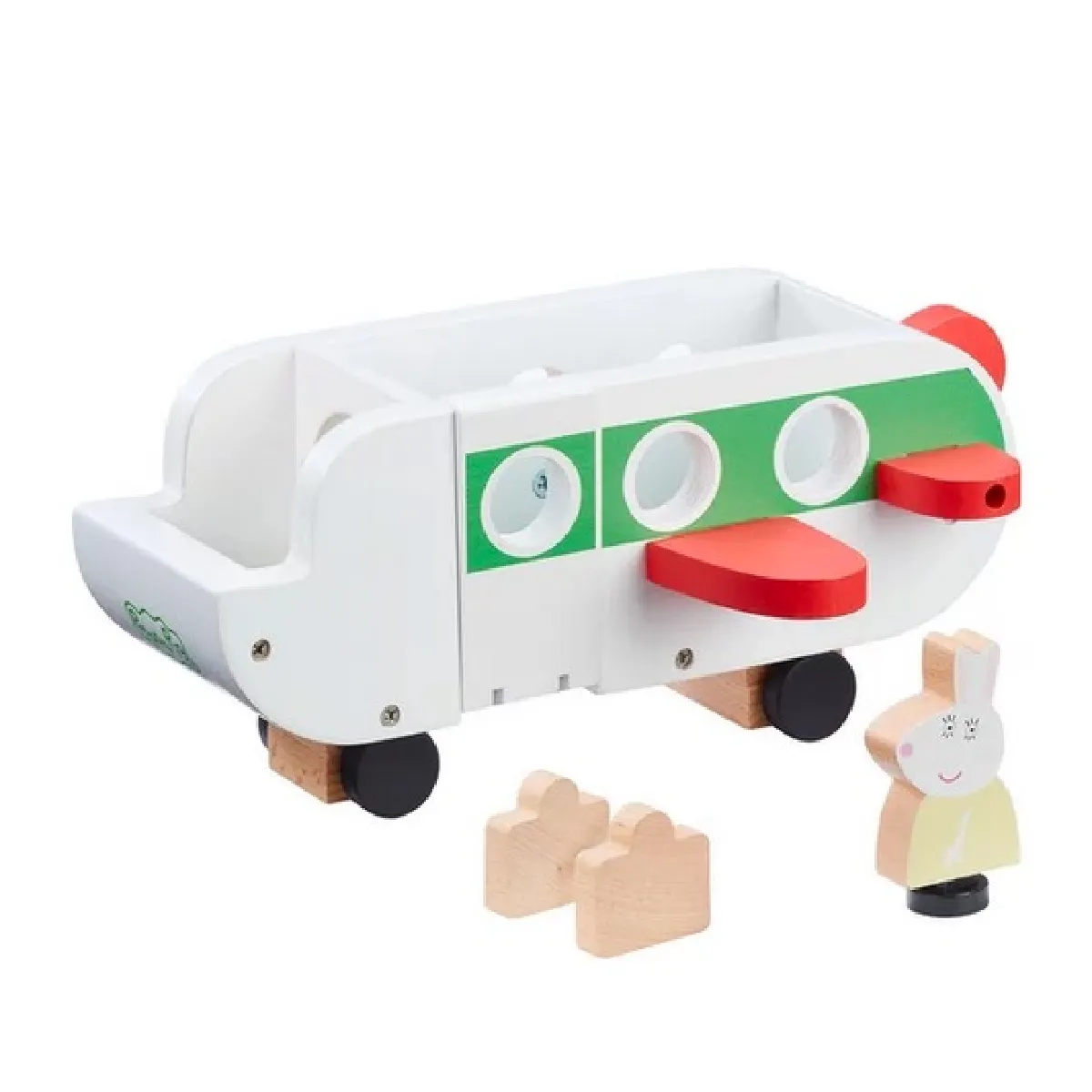 Peppa Pig - Avion En Bois Avec 1 Personnage