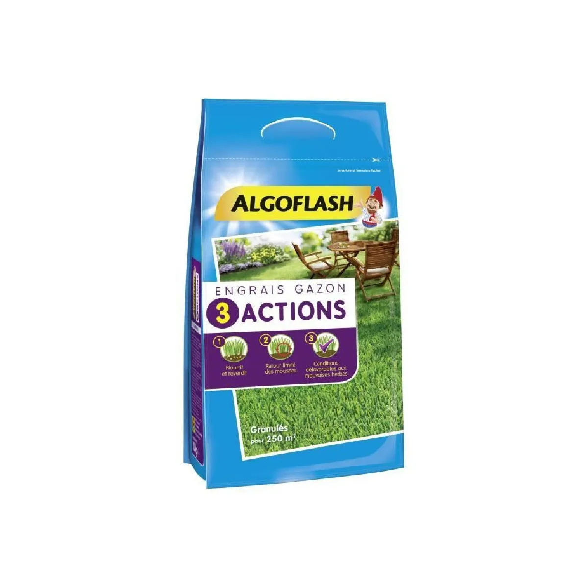 Algoflash Engrais Gazon 3 Actions - 10 Kg