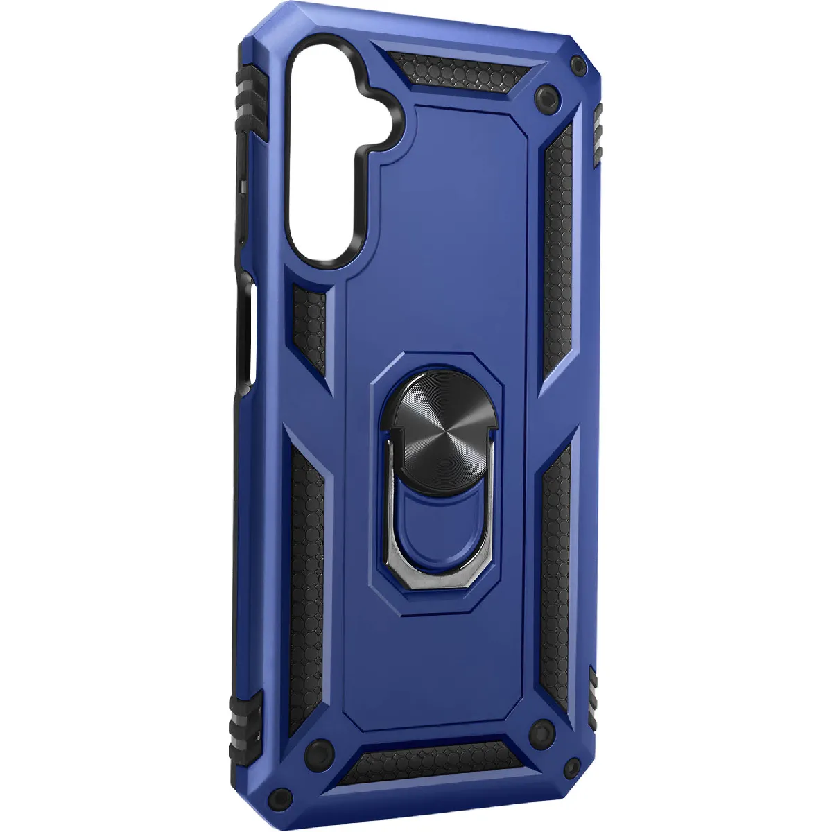 Coque Pour Samsung A25 5g Hybride Bague Support Magnétique Bleu Nuit