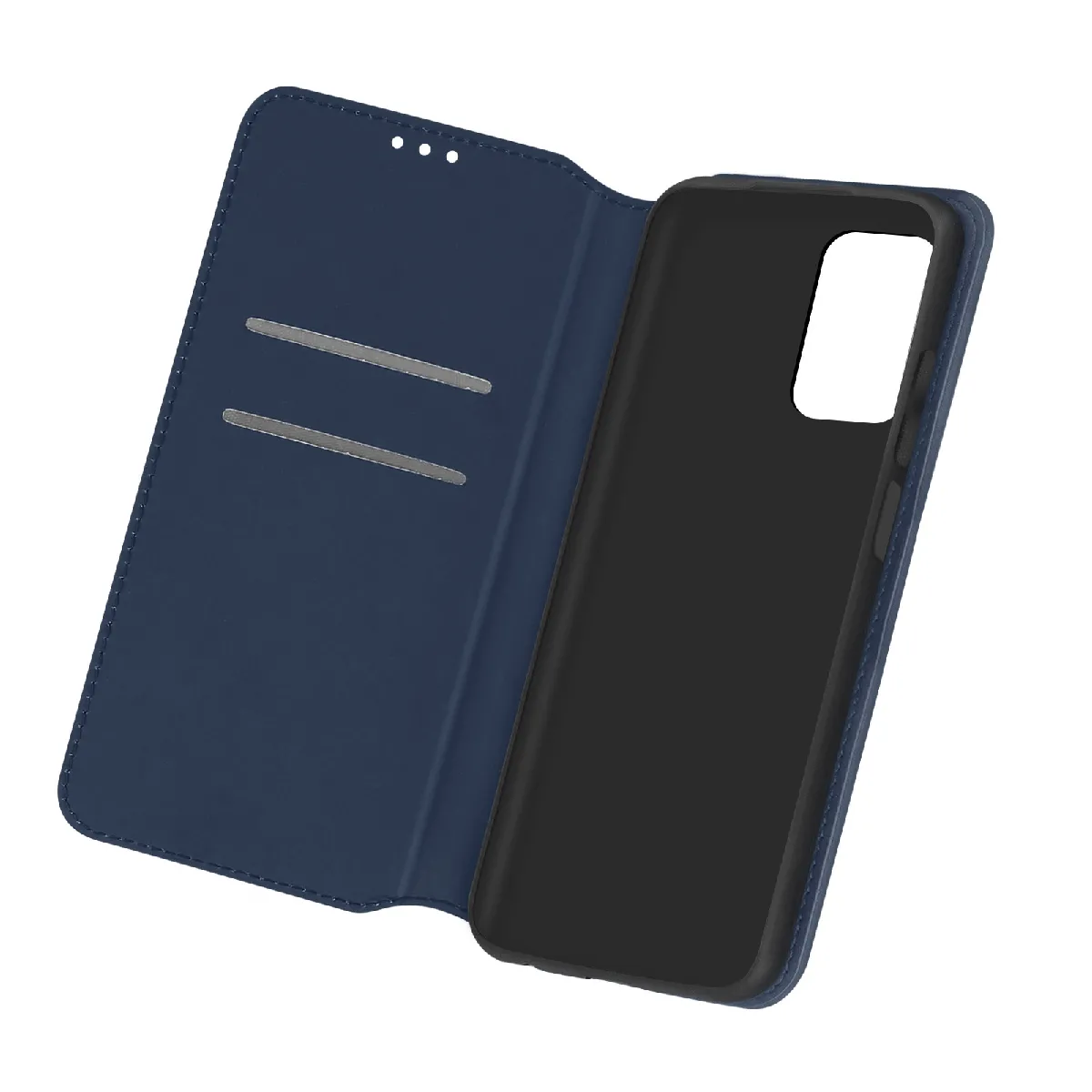 Housse Pour Samsung Galaxy A52 Et A52s Étui Folio Portefeuille Fonction Support Bleu