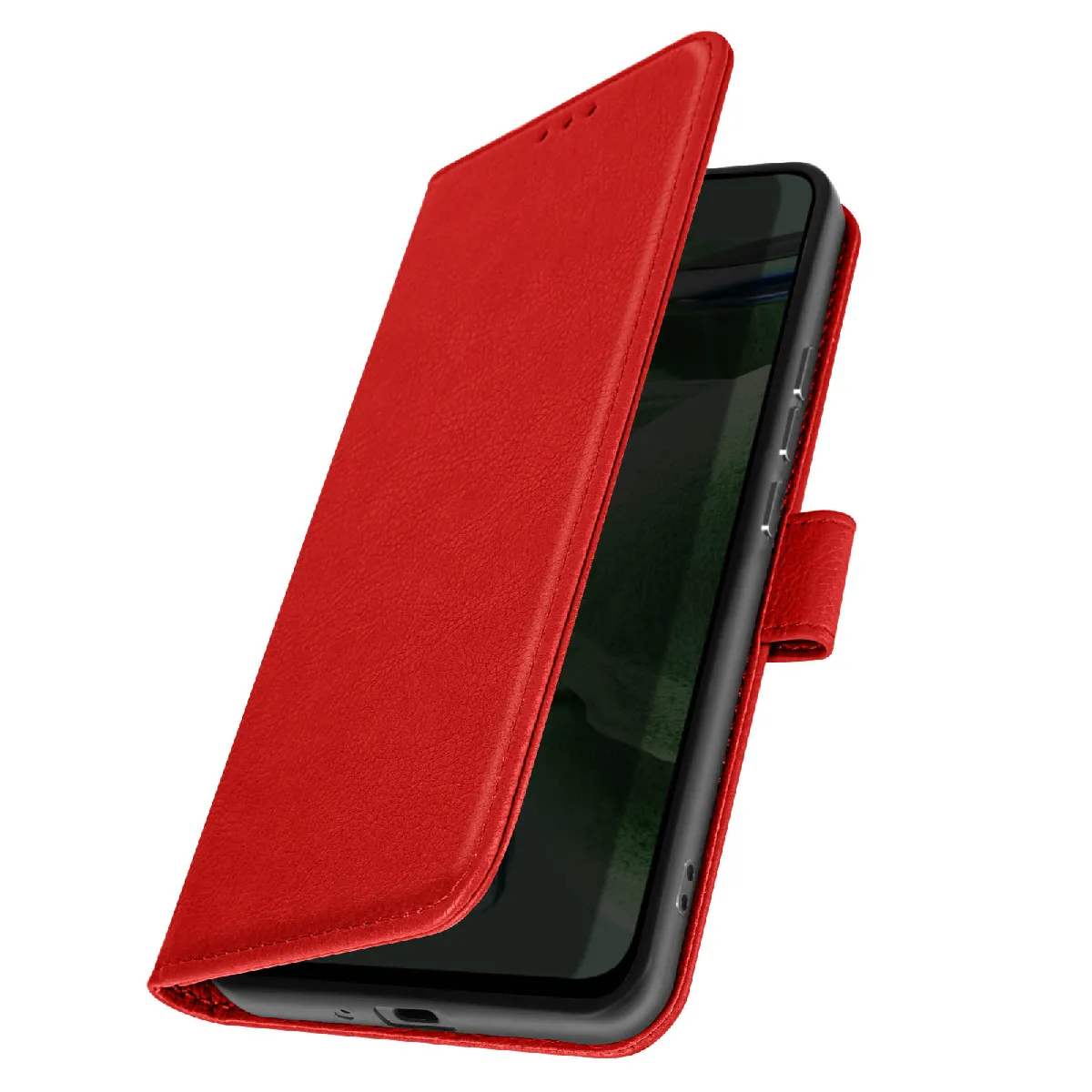 Étui Pour Honor 90 Smart Portefeuille Et Support Vidéo Rouge