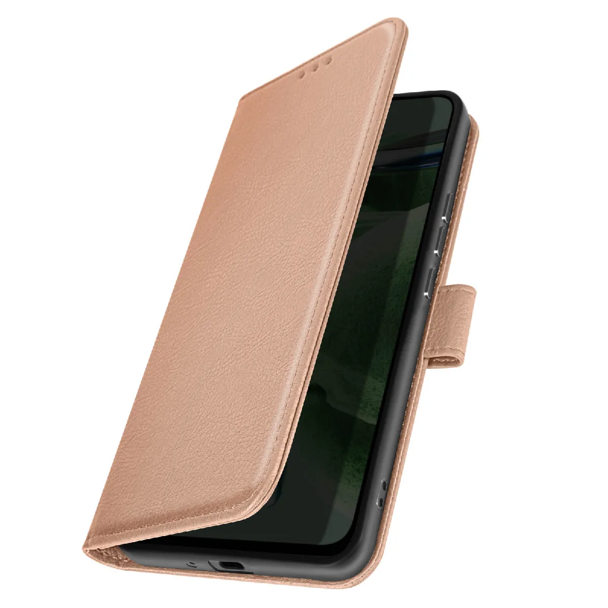 Étui Pour Honor 90 Smart Portefeuille Et Support Vidéo Rose Champagne
