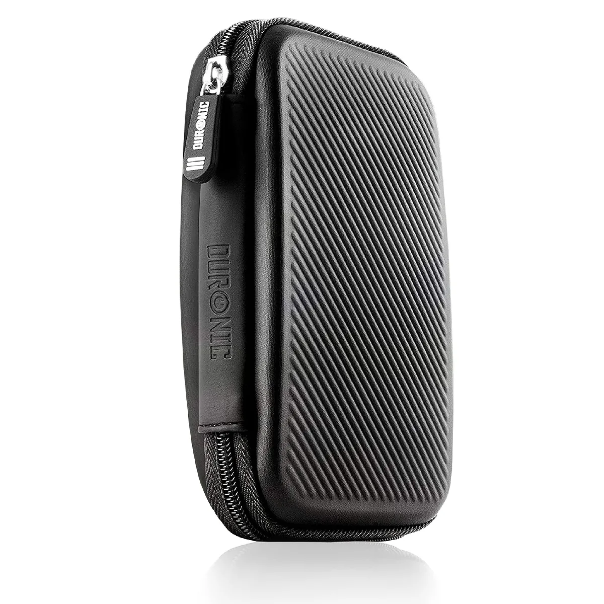 HDC2 BK Etui pour disque dur GPS liseuse batterie externe 11 x 15 cm Housse de protection antichoc semi rigide EVA Duronic