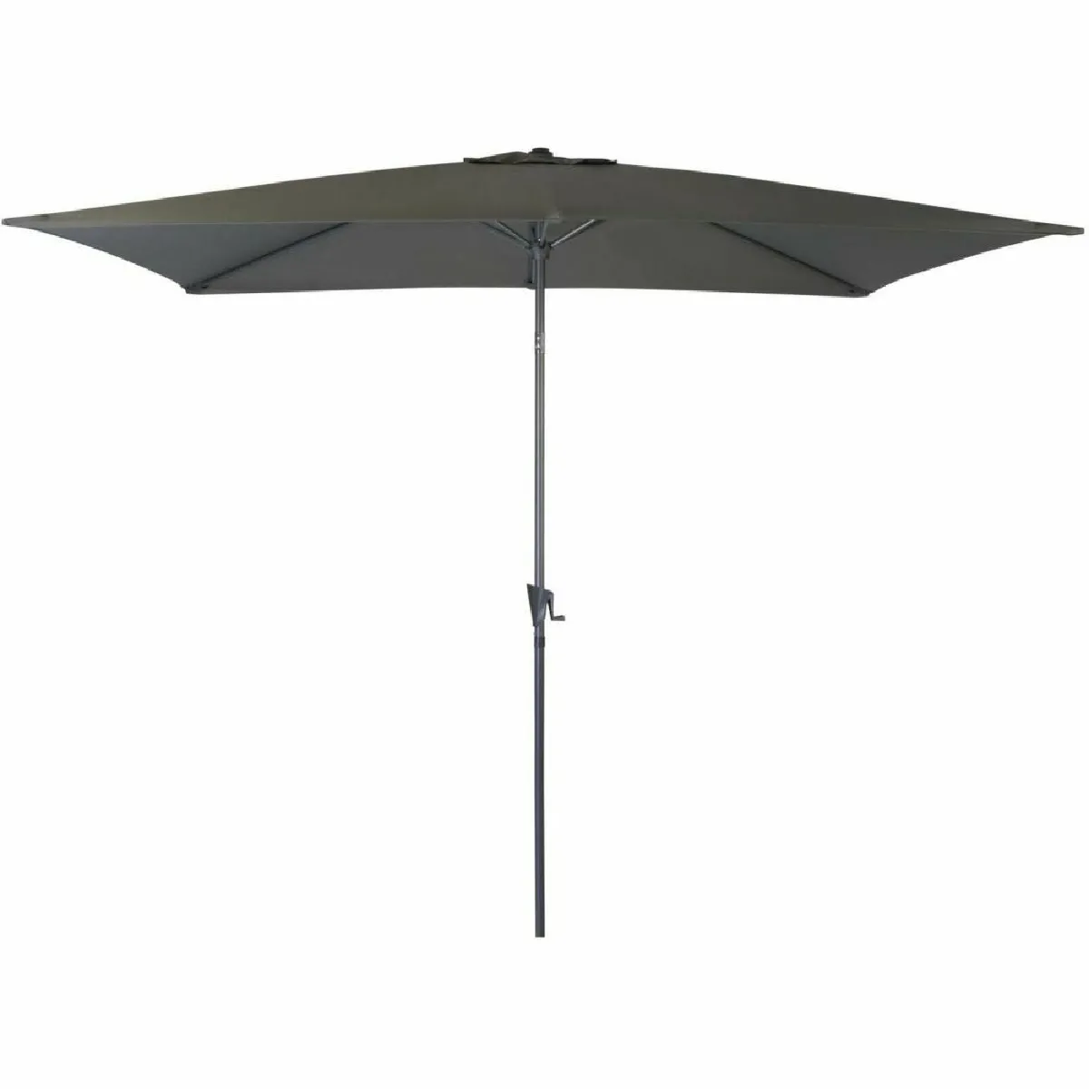 Parasol Droit - 300 X 200 Cm - Aluminium - Toile Grise