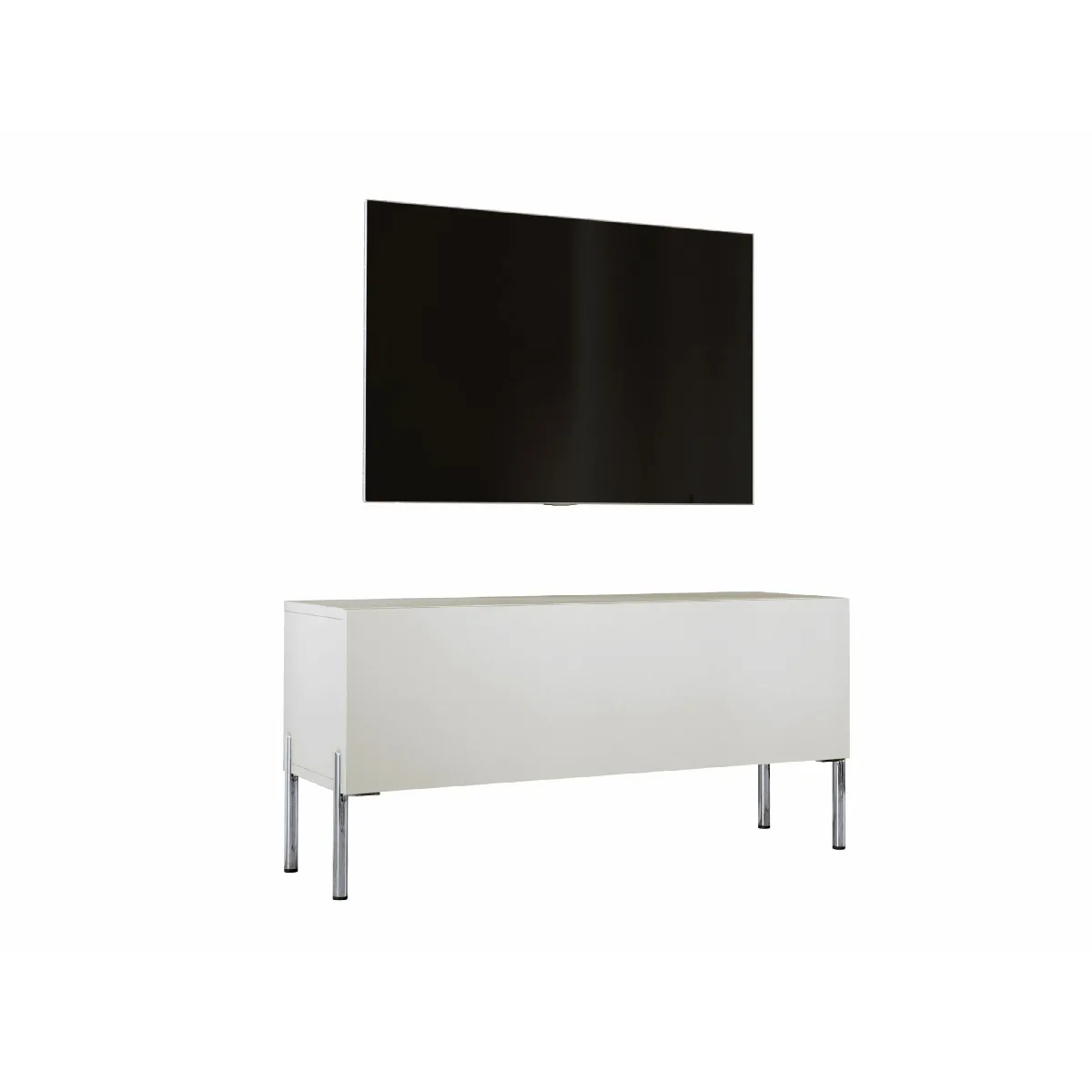 Meuble TV: Cachemire, Pieds Chrome, 100 x 52 x 32 cm