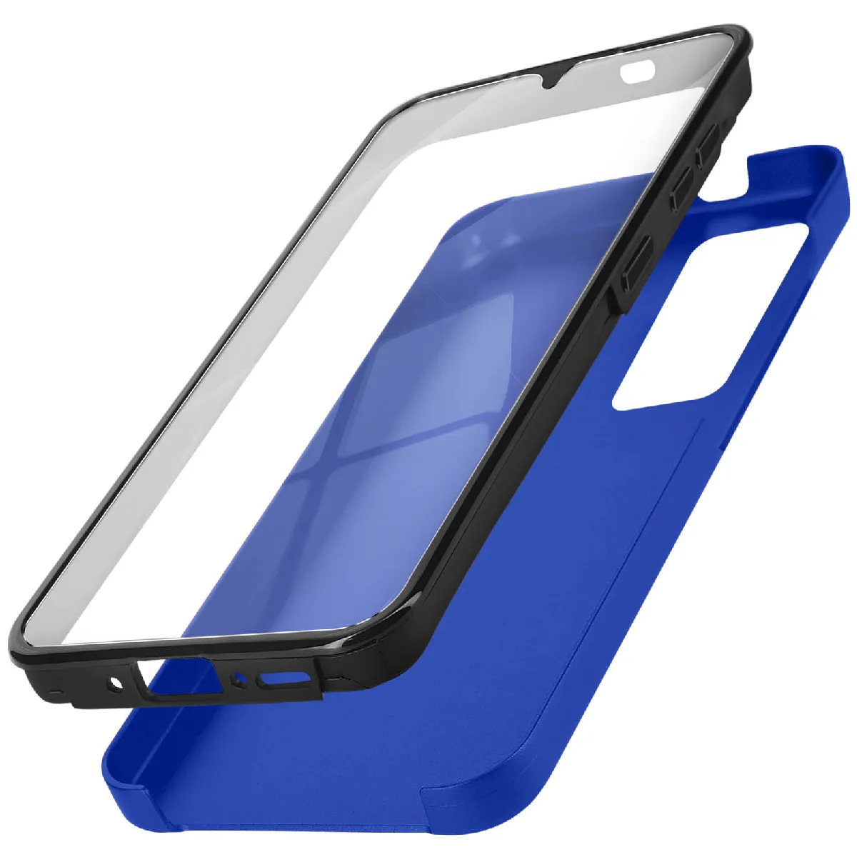 Coque Intégrale Pour Samsung A35 Rigide Et Avant Souple Tactile Bleu