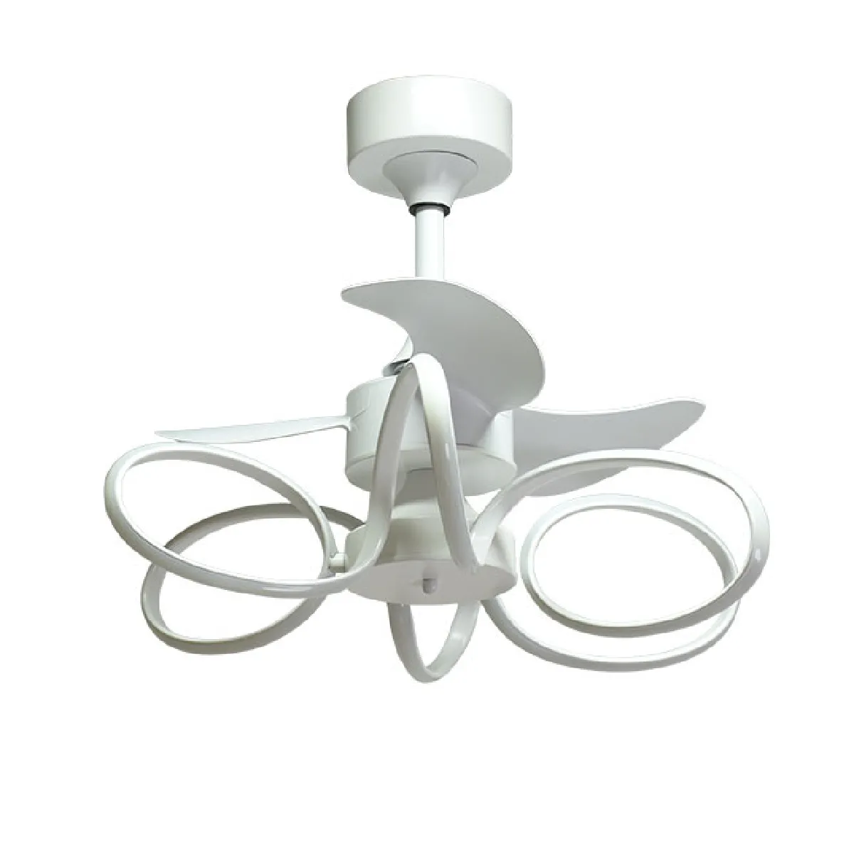 Ventilateur Plafonnier Fabrilamp Karla 65w+65w Led Blanc