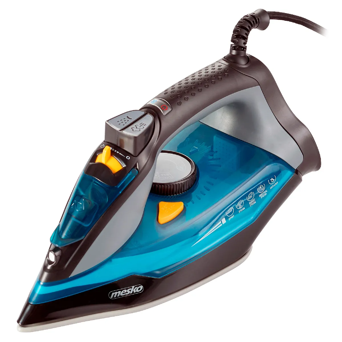 Fer À Repasser Pour Vêtements À Vapeur, Semelle En Céramique, Repassage Vertical Mesko Ms5041 Bleu 3000w