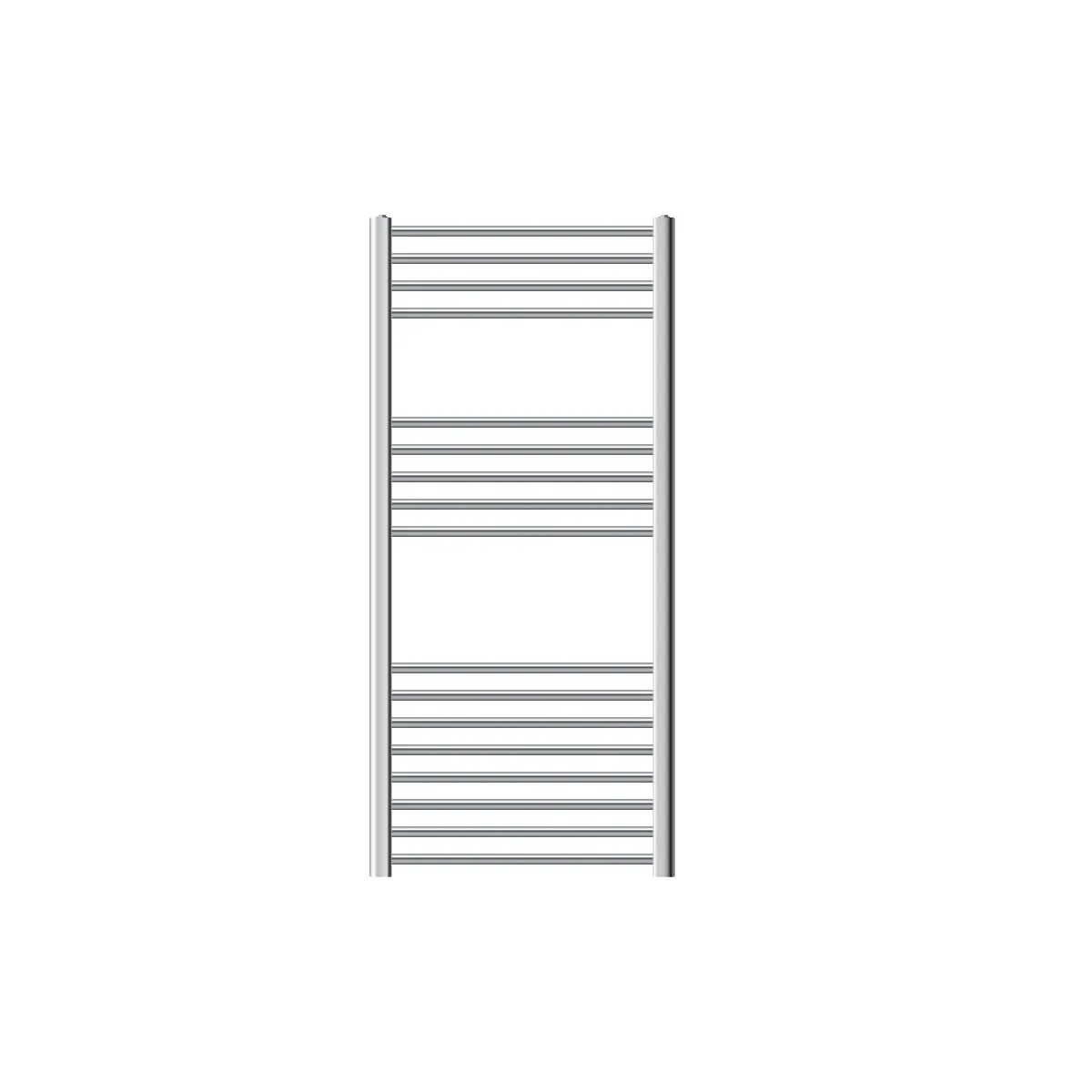 Radiateur de Salle de Bain Design Sahara, 600 x 1200 mm, Chrome, Forme Courbé