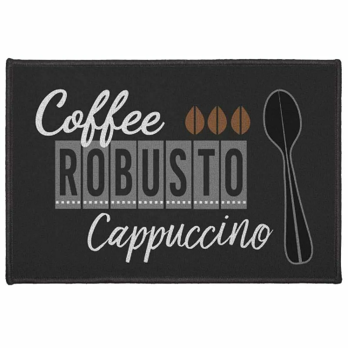 Tapis De Cuisine Imprimé "cappuccino" 40x60cm Marron