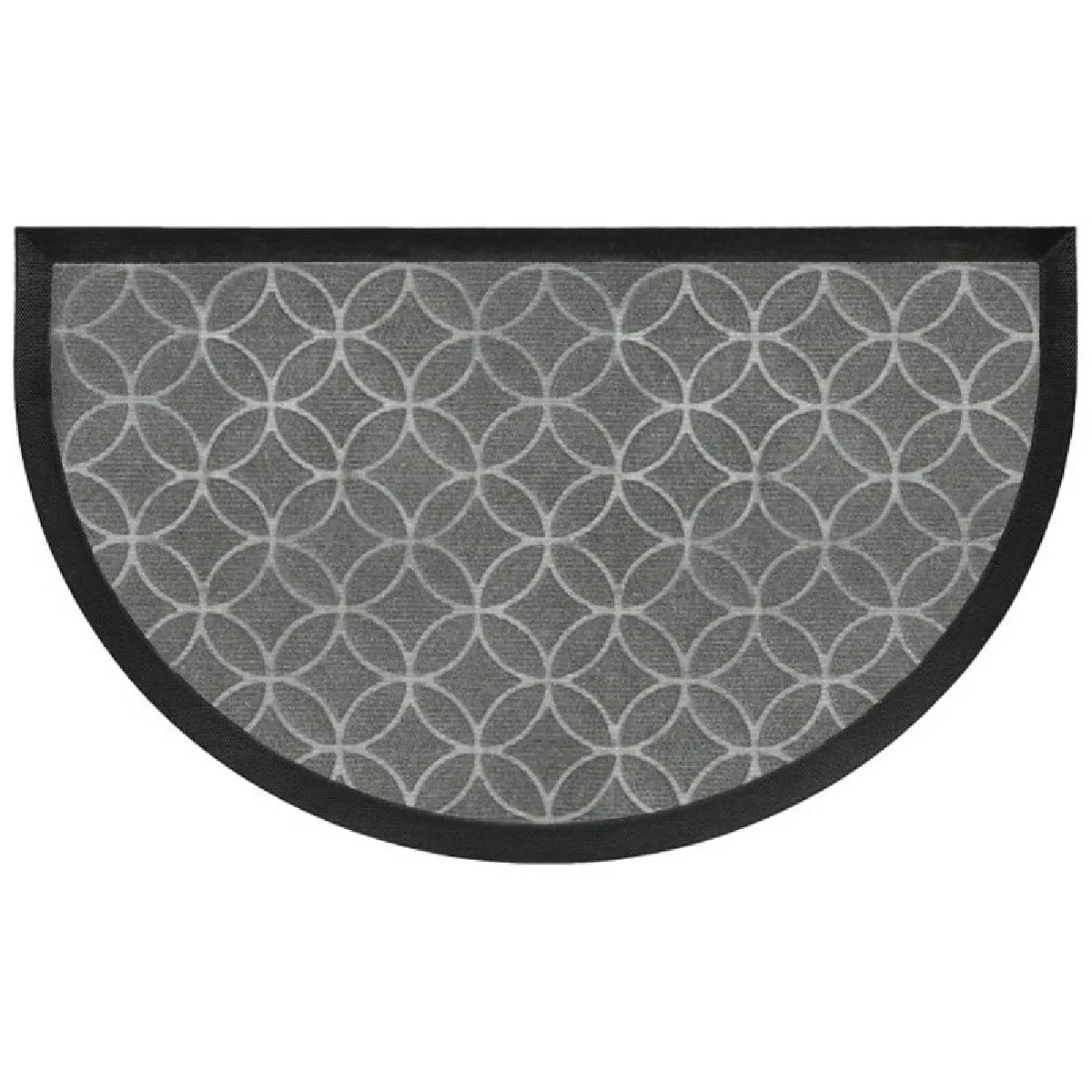 Tapis d'Entrée Demi-Lune "Emilio" 45x75cm Gris