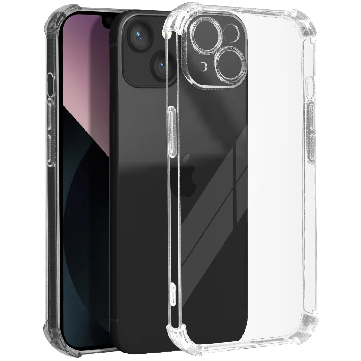 Coque Pour Iphone 13 Antichoc Flexible Coins Renforcés Transparent
