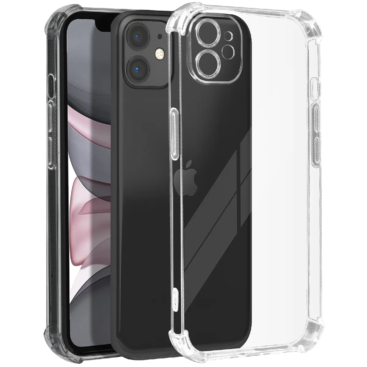 Coque Pour Iphone 11 Antichoc Flexible Coins Renforcés Transparent