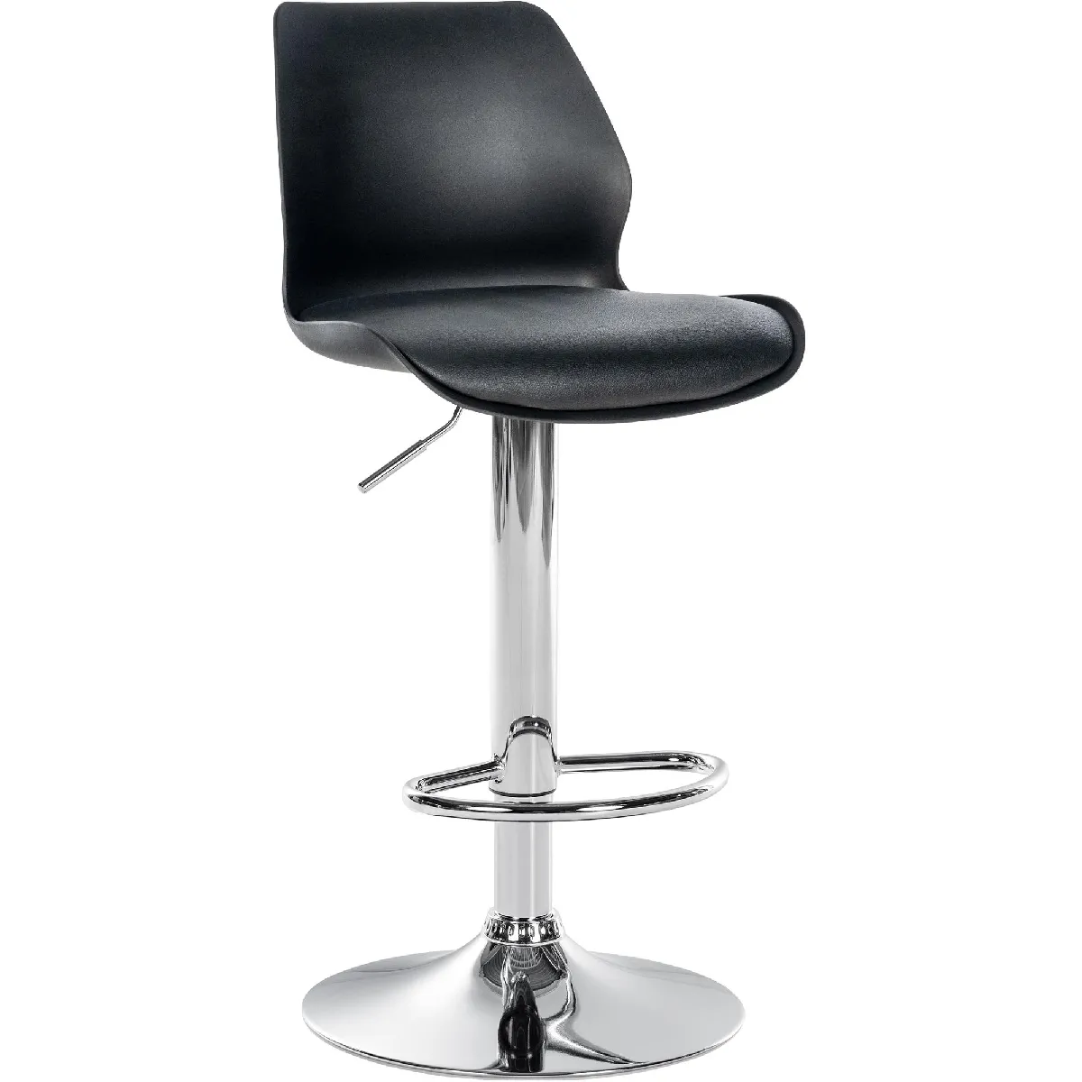 Tabouret De Bar Gilbert En Plastique Noir
