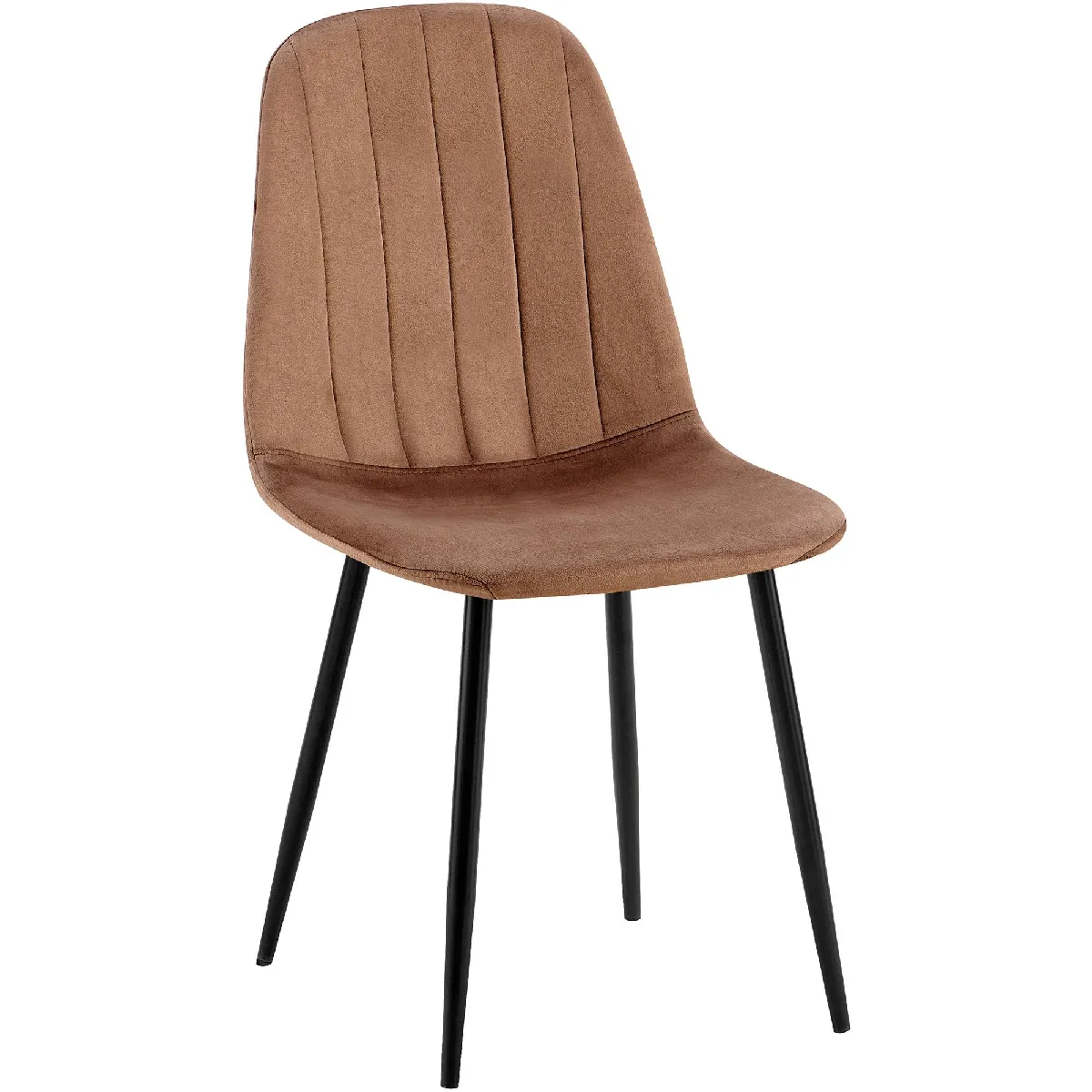 Chaise De Salle À Manger En Velours Baxter Brun