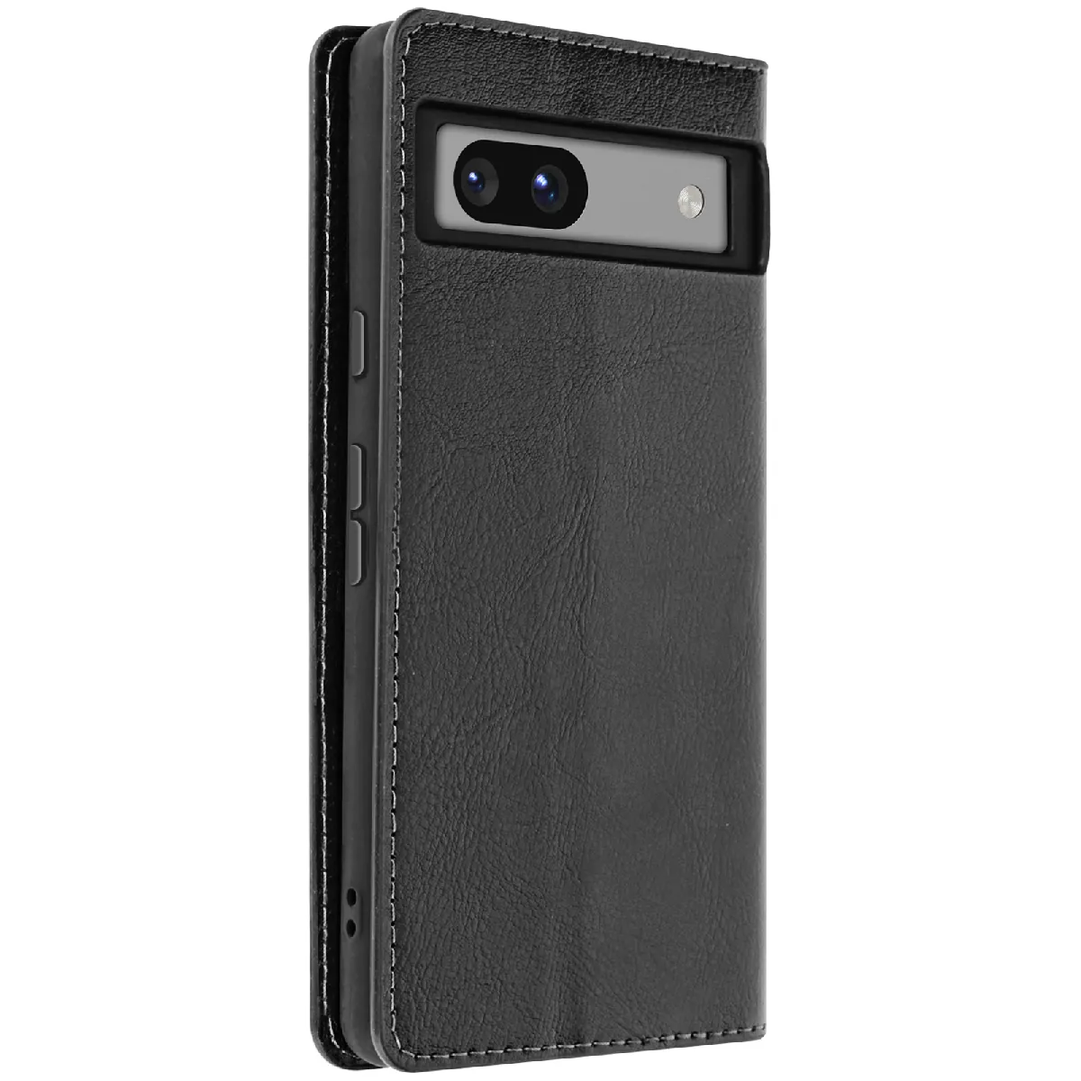 Étui Cuir Pour Google Pixel 7a Clapet Portefeuille Support Vidéo Noir