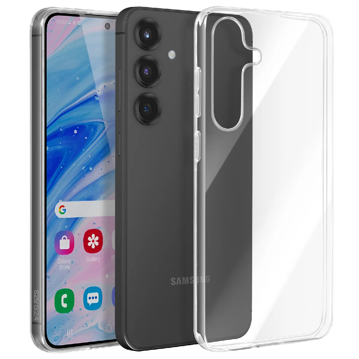 Coque Pour Samsung Galaxy S25 Silicone Gel Souple Épaisseur 1mm Transparent