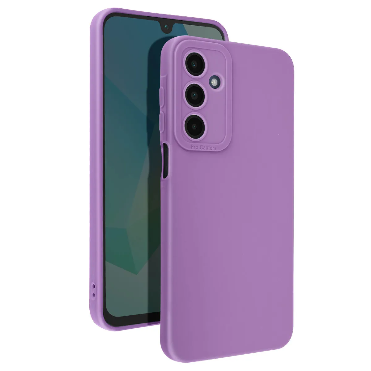Coque Pour Samsung Galaxy A16 Silicone Mat Bloc Caméra Protégé Violet