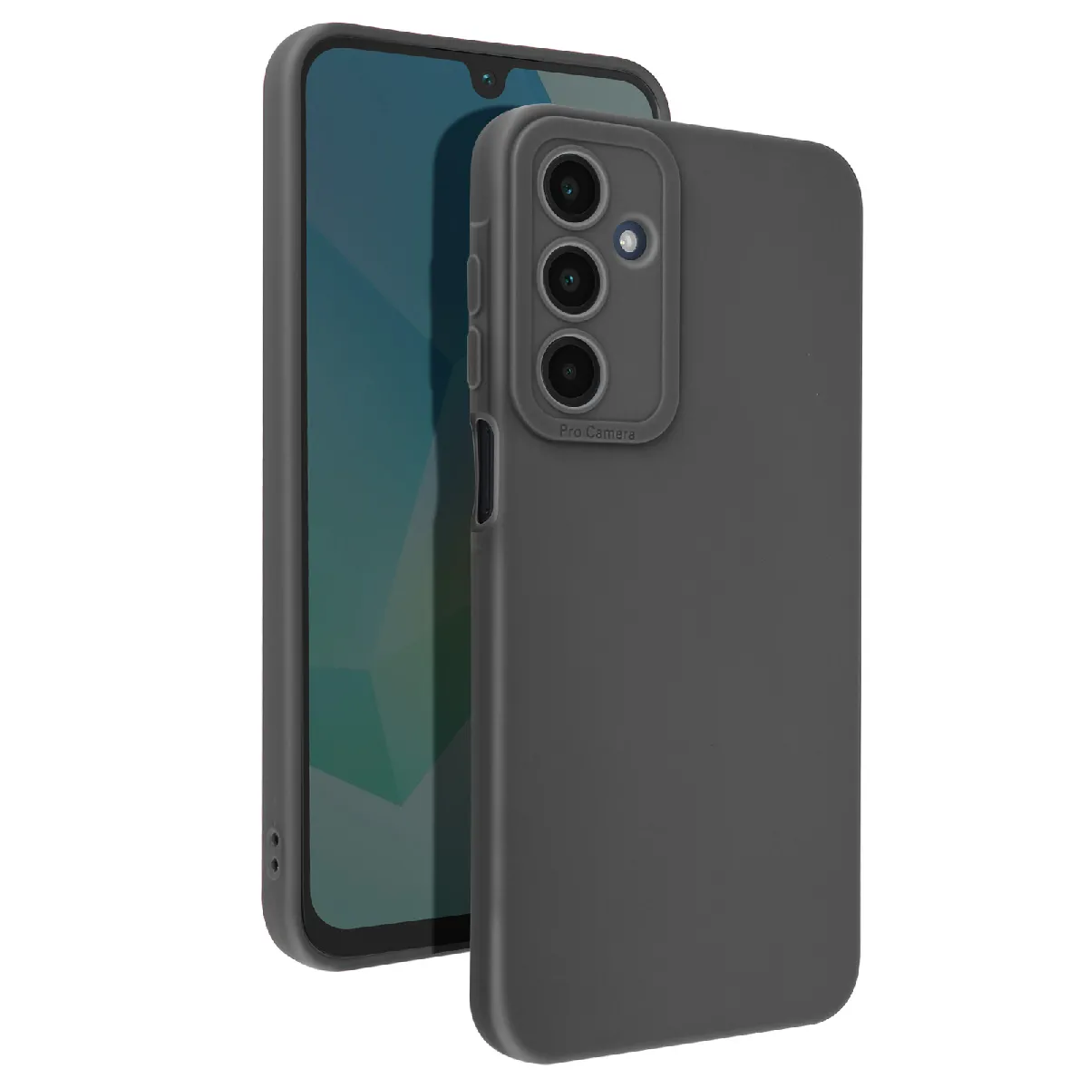 Coque Pour Samsung Galaxy A16 Silicone Mat Bloc Caméra Protégé Noir