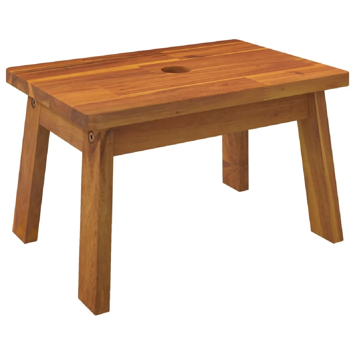 Tabouret Assise Escabeau Support Plantes 38 X 26 X 22 Cm En Bois D'acacia Dec026380