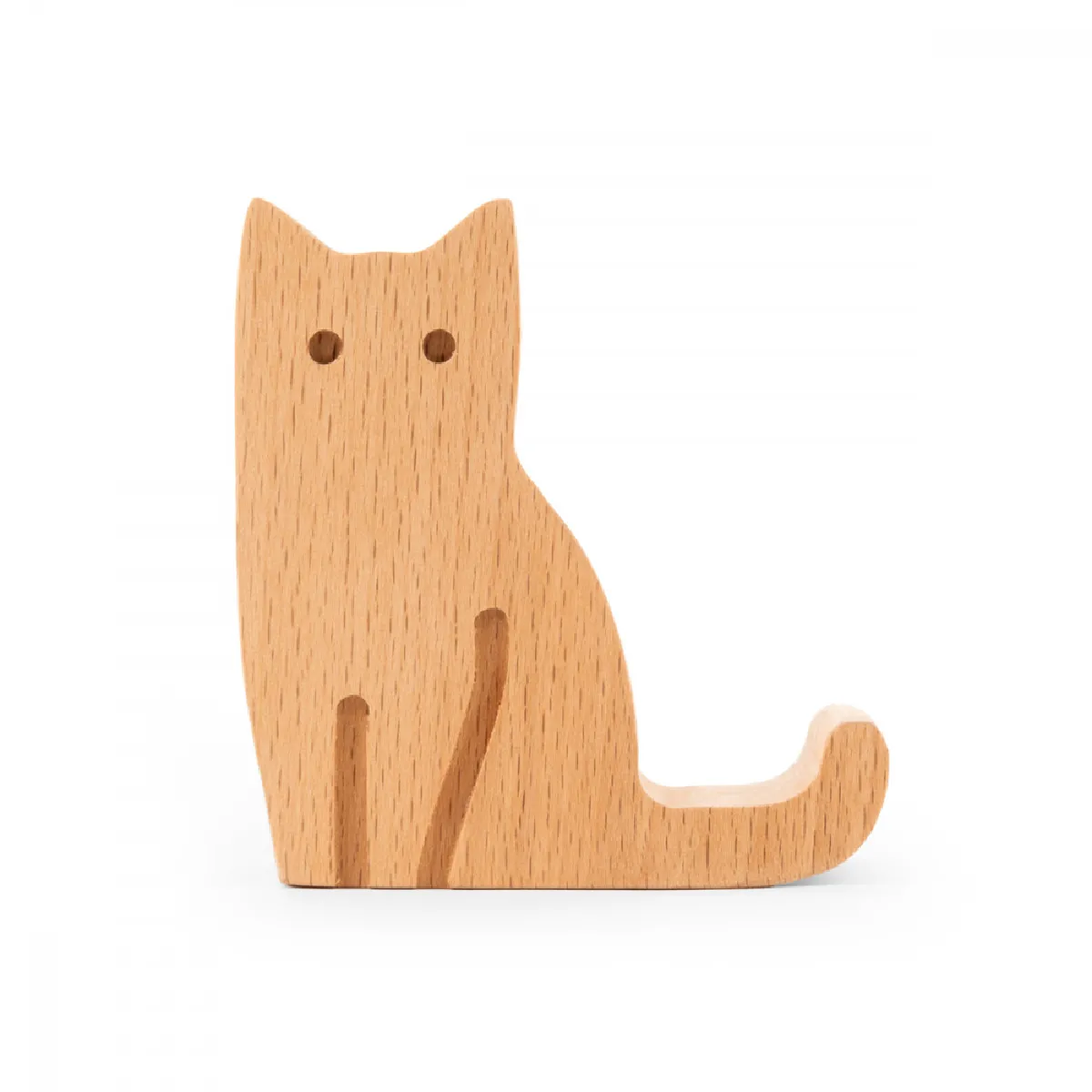 Support téléphone Chat en Bois - Kikkerland