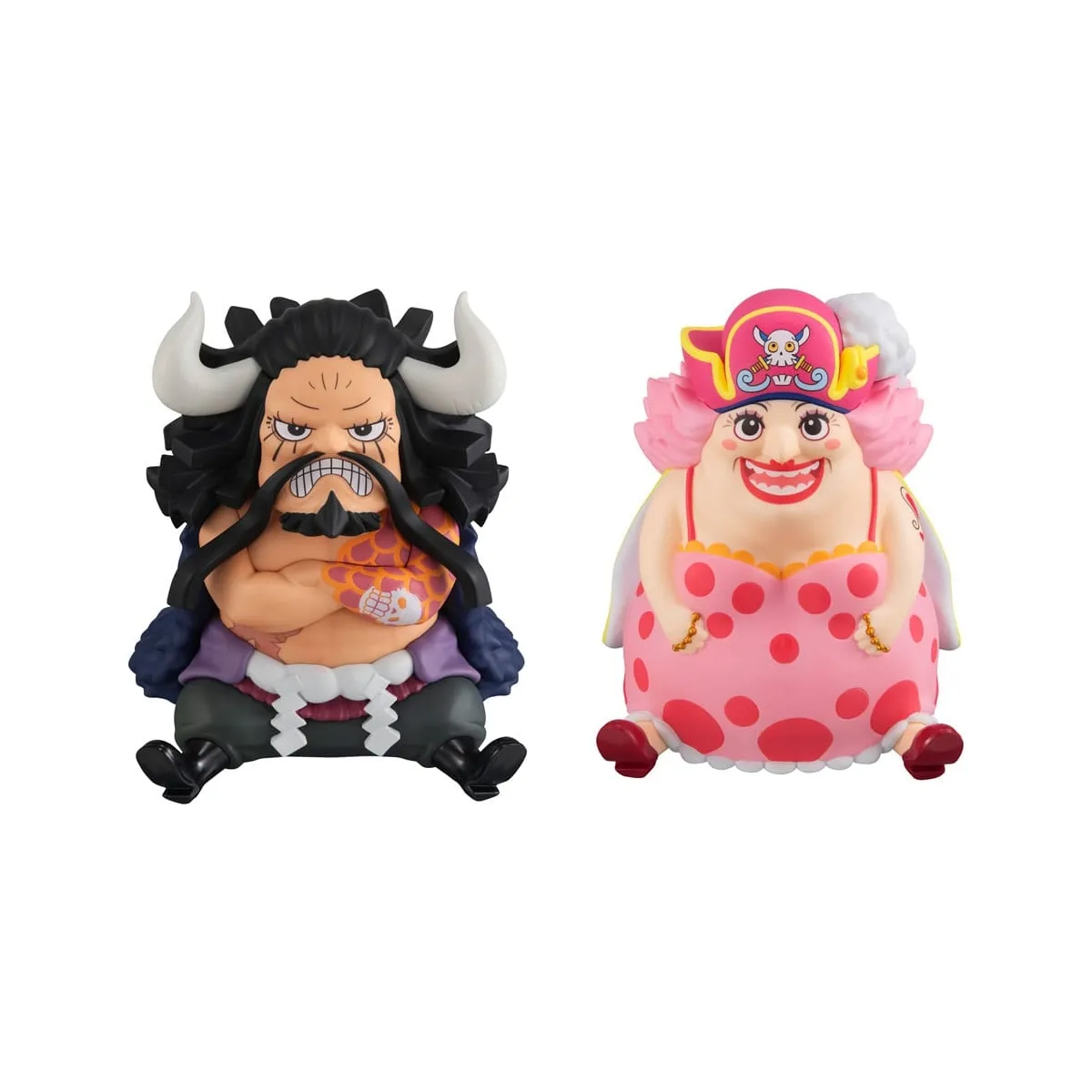 Statuette en PVC Megahouse One Piece Look Up Kaido the Beast & Big Mom (with Gourd & Semla)